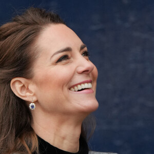 Kate Middleton arrive pour une visite à la fondation Trinity Buoy Wharf, un site de formation pour les arts et la culture à Londres, Royaume Uni, le jeudi 3 février 2022.