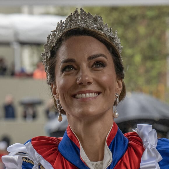 Catherine (Kate) Middleton, princesse de Galles,lors de la cérémonie de couronnement du roi d'Angleterre à Londres, Royaume Uni, le 6 mai 2023. 