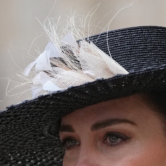 Catherine (Kate) Middleton, duchesse de Cambridge, lors du service d'action de grâce en hommage au prince Philip, duc d'Edimbourg, à l'abbaye de Westminster à Londres, Royaume Uni, le 29 mars 2022. Le prince Philip, duc d'Edimbourg, est décédé le 9 avril 2021. © Julien Burton/Bestimage 