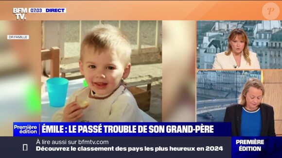 Capture d'écran du reportage sur la disparition d'Émile sur BFMTV