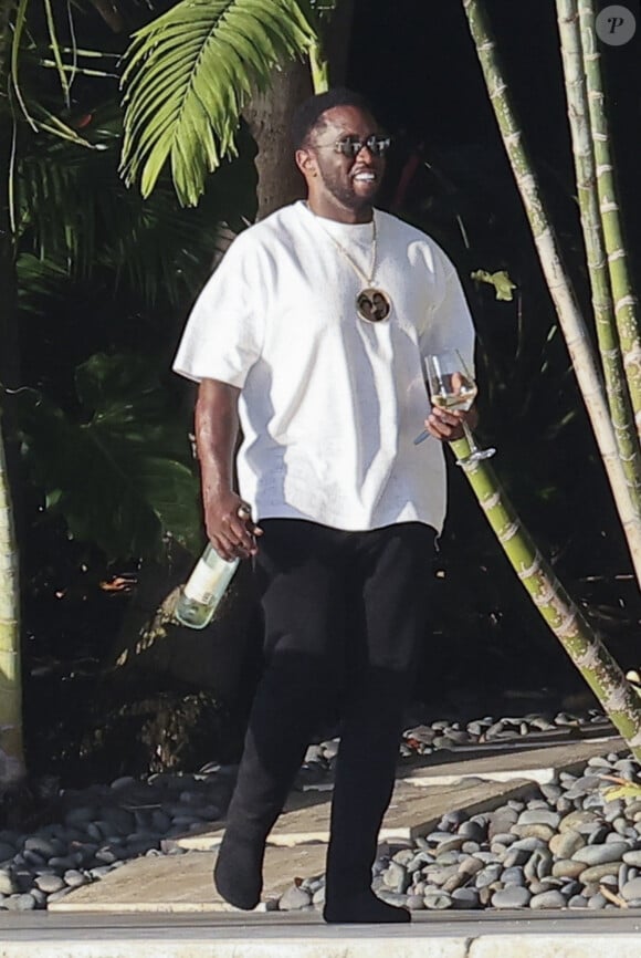 P. Diddy pris en photos durant le week-end de Pâques à Miami