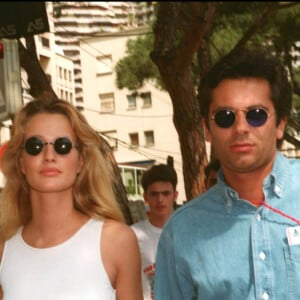 Karen Mulder et Jean-Yves Le Fur au Grand Prix de Monaco en 1993.