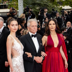 Michael Douglas, sa femme Catherine Zeta-Jones et leur fille Carys -  76e Festival International du Film de Cannes, au Palais des Festivals à Cannes. © Jacovides-Moreau / Bestimage