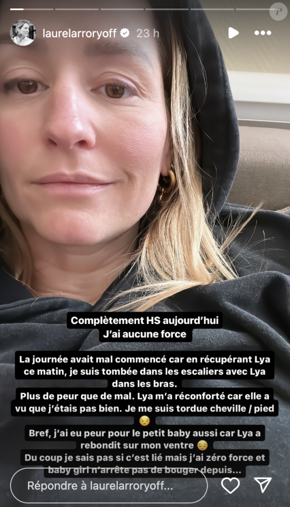 Laure (Mariés au premier regard), enceinte de son deuxième enfant, raconte avoir chuté dans les escaliers. Instagram