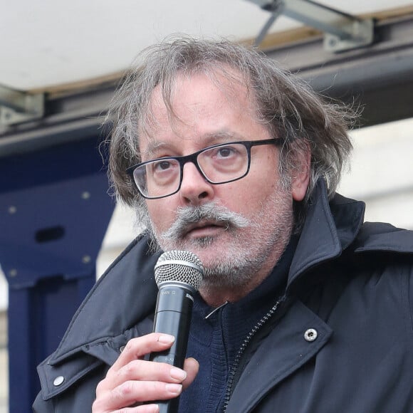 Christophe Alévêque - Manifestation des intermittents du spectacle, place de la République, à Paris. Le 4 mars 2021