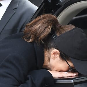 Ils s'étaient ensuite mariés en 2003 et avaient accueilli leur fils Diego au mois de juillet de cette même année. 
Maïwenn - Obsèques de Jean-Yves Le Fur en l'église Saint-Roch à Paris, le 6 avril 2024.