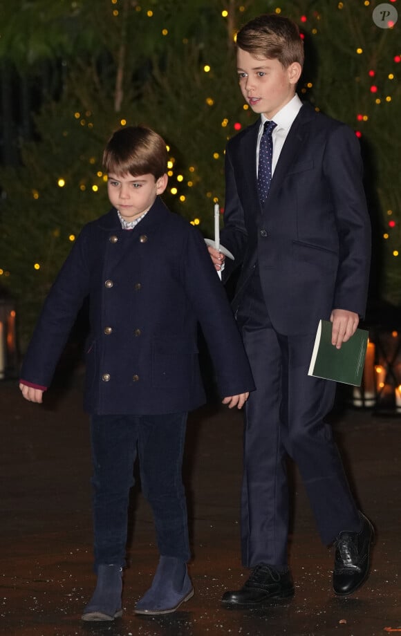 Le prince Louis de Galles, Le prince George de Galles - Traditionnel concert de Noël "Together At Christmas" à l'abbaye de Westminster à Londres le 8 décembre 2023. 