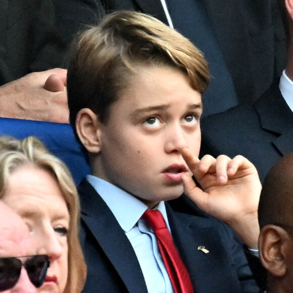 Le prince George assiste au quart de finale entre le Pays de Galles et l'Argentine à Marseille lors de la Coupe du monde de Rugby 2023 le 14 octobre 2023. © Bruno Bebert / Bestimage 