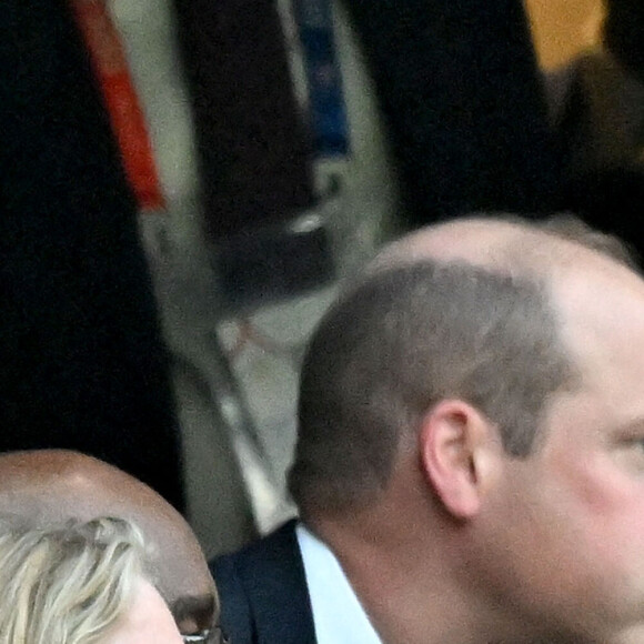 Le prince William, prince de Galles assiste au quart de finale entre le Pays de Galles et l'Argentine à Marseille lors de la Coupe du monde de Rugby 2023 le 14 octobre 2023. © Bruno Bebert / Bestimage 