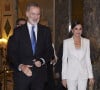 Le roi avait fait sa demande dans des conditions peu romantiques.
Le roi Felipe VI et la reine Letizia d'Espagne lors de la soirée de remise du Prix de journalisme "Francisco Cerecedo" au Westin Palace Hotel à Madrid.