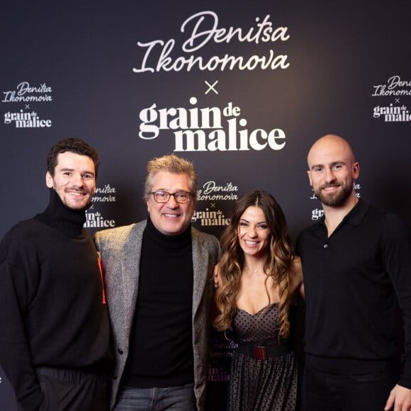 Exclusif - Paul Marque, Denitsa et Francois Alu et Guest - Soirée de lancement de la collection Denitsa Ikonomova x Grain de malice à Paris le 24 novembre 2022. © Tiziano Da Silva / Bestimage