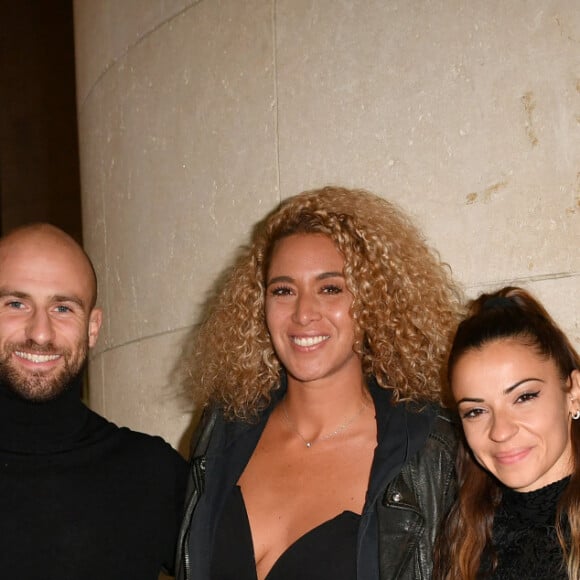 Moussa Niang et sa femme Gaya, François Alu, Denitsa Ikonomova et Maxime Dereymez - Visite privée de l'exposition Cinémode par Jean-Paul Gaultier à la cinémathèque française à Paris le 3 octobre 2021. © Veeren Ramsamy - Christophe Clovis/Bestimage