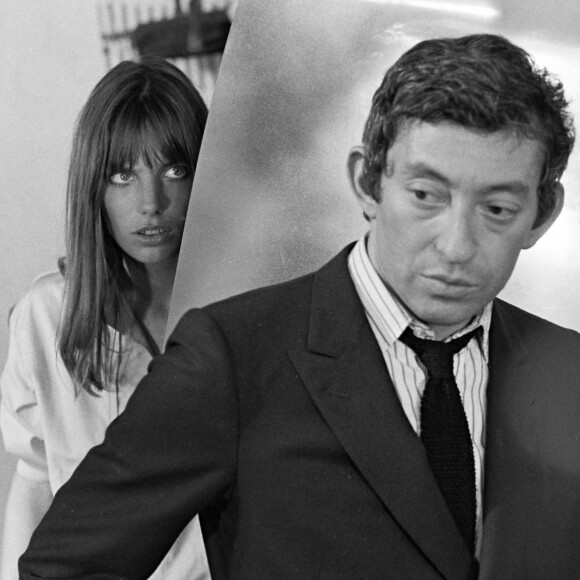 Serge Gainsbourg et Jane Birkin en 1968 sur le tournage de "Slogan"