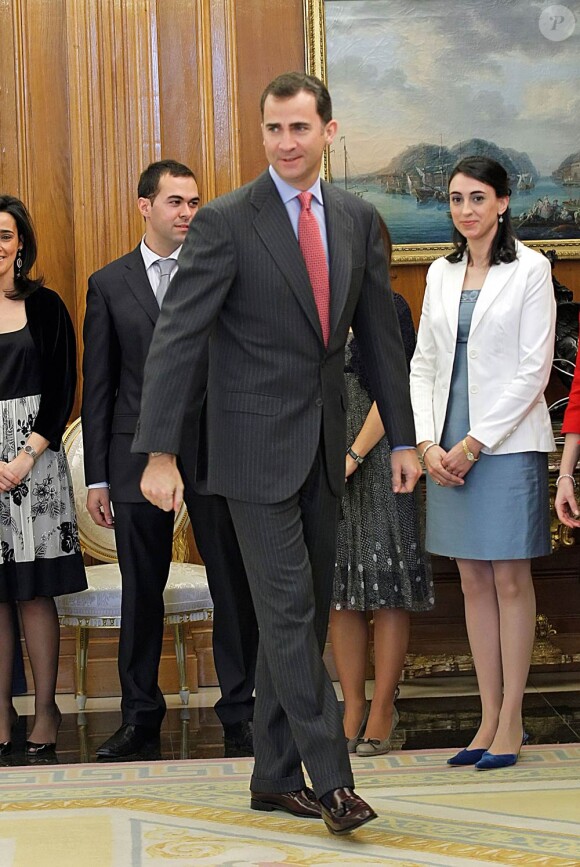 Letizia d'Espagne et son mari le prince Felipe à Madrid, le 17 mars 2010