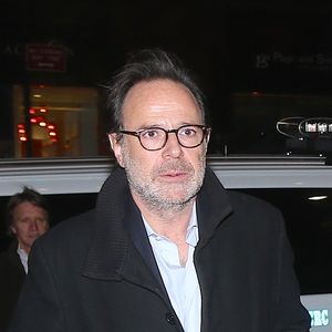 Exclusif - Marc Levy et sa femme Pauline Lévêque enceinte arrivent au Festival du film "In French with English subtitles" à New York, le vendredi 20 Novembre 2015. 