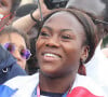"Athéna en a besoin et moi aussi. Cela fait partie de mon équilibre. Nous sommes totalement fusionnelles", poursuit-elle
 
Clarisse Agbegnenou - Teddy Riner et l'équipe de France de Judo médaillée des jeux olympiques de Tokyo célébrés au Trocadéro à Paris, le 3 août 2021.