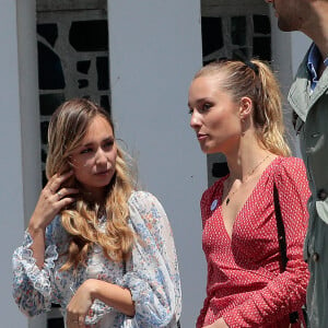 Ilona Smet and Emma Smet attending the wedding of Laura Smet and Raphael Lancrey Javal at the Cap Ferret, France, on June 15, 2019. Today is also Johnny Hallyday's birthday. Photo by ABACAPRESS.COM 
