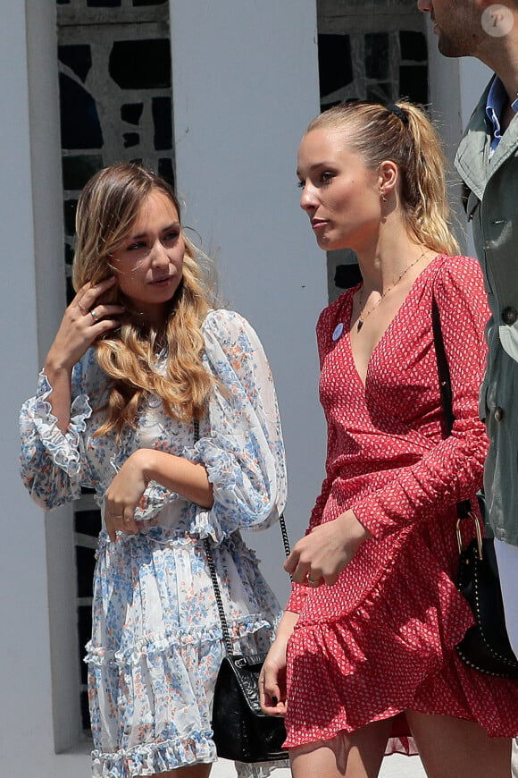 Ilona Smet and Emma Smet attending the wedding of Laura Smet and Raphael Lancrey Javal at the Cap Ferret, France, on June 15, 2019. Today is also Johnny Hallyday's birthday. Photo by ABACAPRESS.COM 