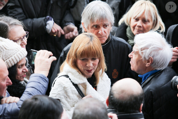 Stone aux obsèques de Michel Delpech, à Paris, le 8 janvier 2016. Photo par Nasser Berzane/ABACAPRESS.COM