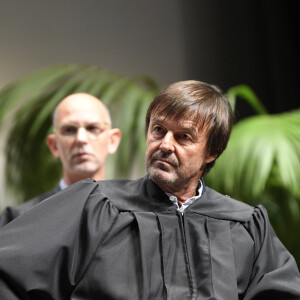 Cérémonie de remise des insignes de Docteur Honoris Causa à Nicolas Hulot lors de la rentrée académique de l'Université de Mons, Belgique le 10 octobre 2019. 