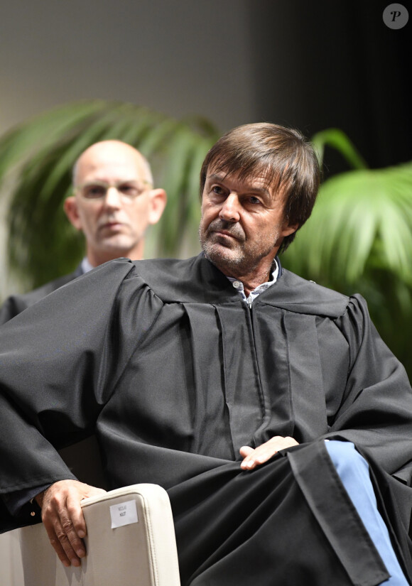 Cérémonie de remise des insignes de Docteur Honoris Causa à Nicolas Hulot lors de la rentrée académique de l'Université de Mons, Belgique le 10 octobre 2019. 