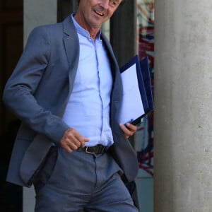 Le ministre de la Transition Ecologique et Solidaire Nicolas Hulot lors de la sortie du conseil des ministres du 6 juillet 2018, au palais de l'Elysée à Paris. © Stéphane Lemouton / Bestimage