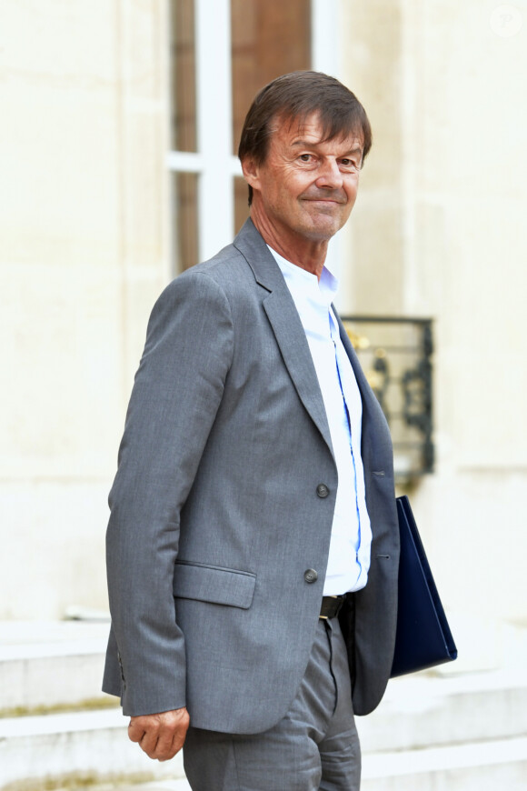 Nicolas Hulot, ministre de la transition écologique - Sorties du conseil des ministres du mercredi 6 juin au palais de l'Elysée à Paris le 6 juin 2018 © Giancarlo Gorassini / Bestimage