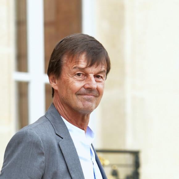 Nicolas Hulot, ministre de la transition écologique - Sorties du conseil des ministres du mercredi 6 juin au palais de l'Elysée à Paris le 6 juin 2018 © Giancarlo Gorassini / Bestimage