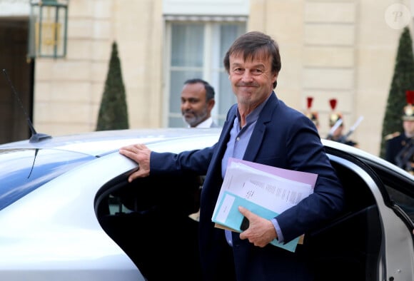 Nicolas Hulot, ministre de la Transition Ecologique et Solidaire, au Palais de l'Elysée à Paris, France, le 16 avril 2018. © Dominique Jacovides/Bestimage 