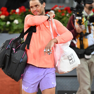 La famille proche de Rafael Nadal est émue après sa défaite en huitième de finale au Tournoi de tennis de Madrid (Mutua Madrid Open) le 30 avril 2024. 
