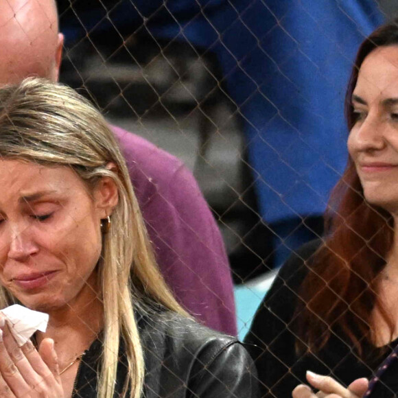 Maribel Nadal - La famille proche de Rafael Nadal est émue après sa défaite en huitième de finale au Tournoi de tennis de Madrid (Mutua Madrid Open) le 30 avril 2024. 