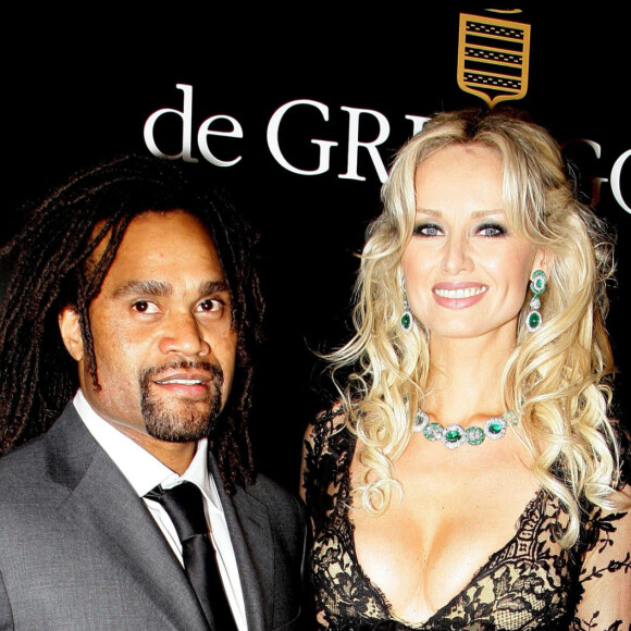 Adriana et Christian Karembeu à la soirée de présentation de la nouvelle collection de sacs de Grisonogo