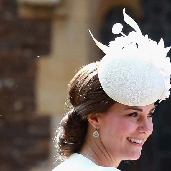 Catherine Kate Middleton, la duchesse de Cambridge - Sorties après le baptême de la princesse Charlotte de Cambridge à l'église St. Mary Magdalene à Sandringham, le 5 juillet 2015. 