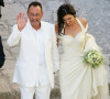 Sa femme Zofia.
Mariage de l'acteur Jean Reno et du mannequin franco-americain Zofia Borucka devant l'église des Baux de Provence, dans le sud de la France.