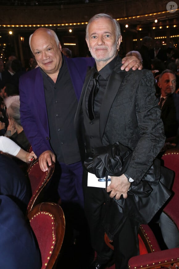 Eric-Emmanuel Schmitt et Francis Huster - 35ème cérémonie des Molières aux Folies Bergère à Paris, France, le 6 Mai 2024. © Bertrand Rindoff / Bestimage