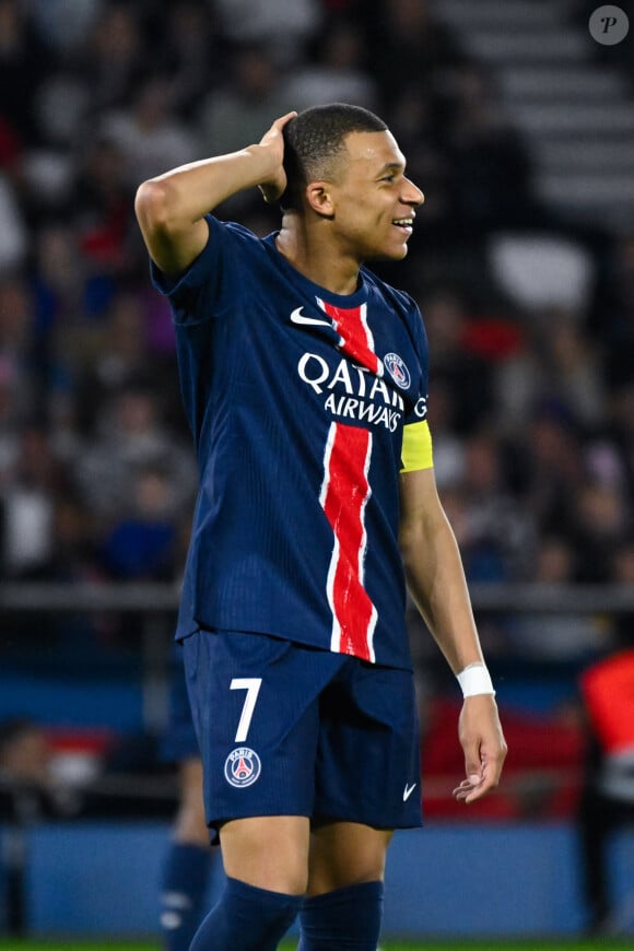 Kylian Mbappe lors du match de Ligue 1 Uber Eats "PSG-Toulouse" (1-3) au Parc des Princes à Paris le 12 mai 2024.