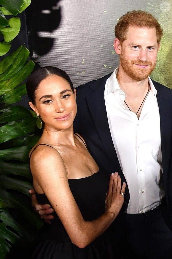 Le prince Harry et Meghan Markle en Jamaïque à la première du film "Bob Marley: One Love" le 23 janvier 2024