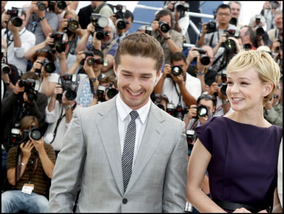 Shia LaBeouf et Carey Mulligan - Photocall du film "Wall Street : Money never sleeps" au 63e Festival de Cannes en 2010.