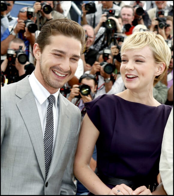 Shia LaBeouf et Carey Mulligan - Photocall du film "Wall Street : Money never sleeps" au 63e Festival de Cannes en 2010.