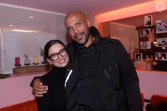 Exclusif - Lucie Bernardoni et Joël Bouraïma - Ahcène (ex-candidat de la star Academy 2022) lors de sa release party au Break à Paris le 2 novembre 2023. © Rachid Bellak / Bestimage