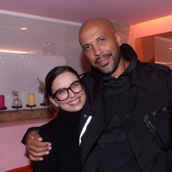 Exclusif - Lucie Bernardoni et Joël Bouraïma - Ahcène (ex-candidat de la star Academy 2022) lors de sa release party au Break à Paris le 2 novembre 2023. © Rachid Bellak / Bestimage