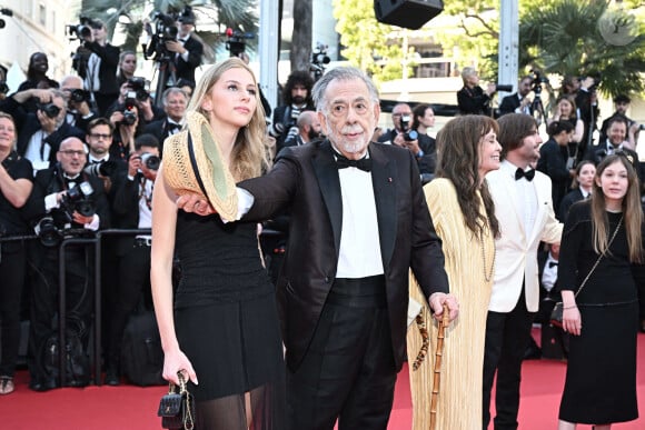 Au Festival de Cannes.
Romy Croquet Mars, Francis Ford Coppola, Talia Shire and Jason Schwartzman attending the Megalopolis Red Carpet at the 77th annual Cannes Film Festival at Palais des Festivals in Cannes, France, on May 16, 2024. Photo by David Niviere/ABACAPRESS.COM