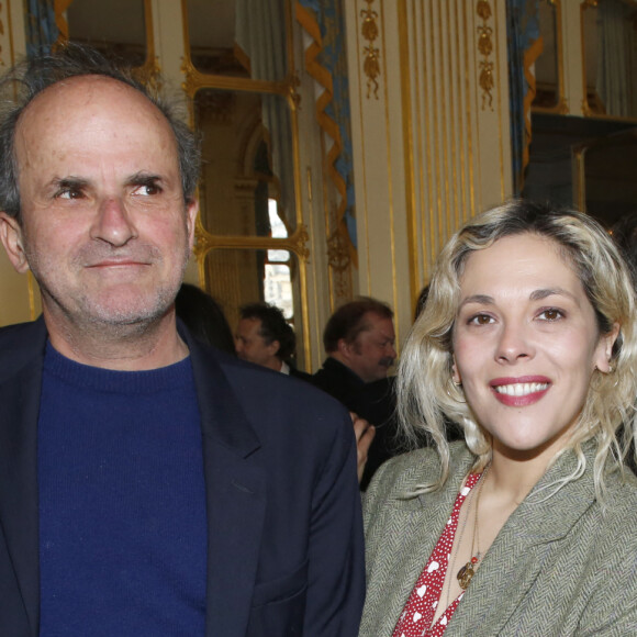 Exclusif - Pauline Susini, Lionel Abelanski, Alysson Paradis et Cristiana Reali - Réception en l'honneur des nommés aux Molières au Ministère de la Culture à Paris, France, le 25 Avril 2024. La cérémonie récompensant le monde du théâtre aura lieu le 6 mai 2024 aux Folies Bergère. © Bertrand Rindoff / Bestimage 