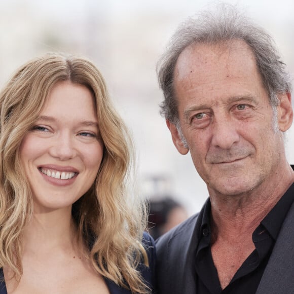 Vincent Lindon et Léa Seydoux - Photocall du film "Le deuxième acte", présenté hors compétition, lors du 77ème Festival International du Film de Cannes (14 - 25 mai 2024), le 15 mai 2024.