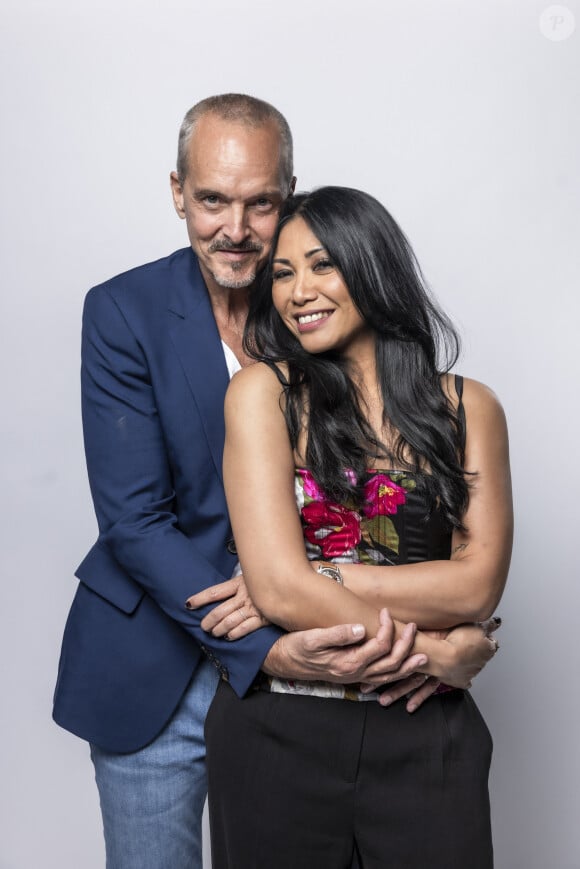 Exclusif - Anggun et son mari Christian Kretschmar - Studio - Enregistrement de l'émission "La chanson secrète", présentée par N.Aliagas et diffusée le 29 décembre sur TF1 © Guillaume Gaffiot-Cyril Moreau / Bestimage 