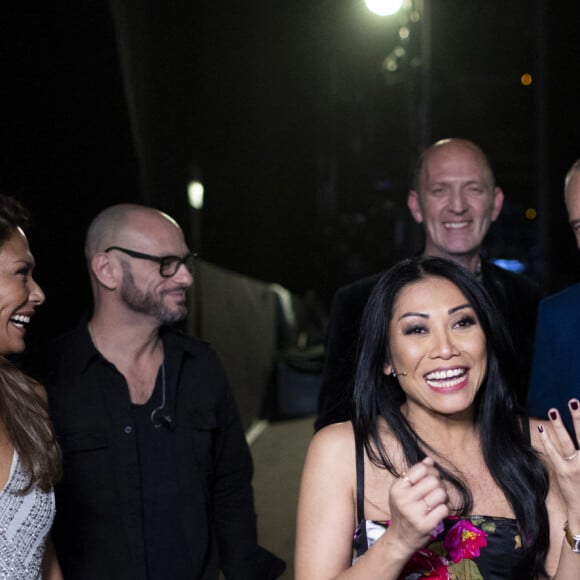 Exclusif - Chin Bottineli, Anggun, son mari Christian Kretschmar, Vincent Niclo, Chimene Badi - Backstage - Enregistrement de l'émission "La chanson secrète", présentée par N.Aliagas et diffusée le 29 décembre sur TF1 © Guillaume Gaffiot-Cyril Moreau / Bestimage 