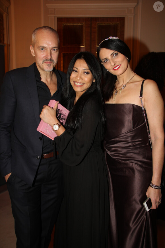 Anggun et son compagnon Christian Kretschmar avec Sylvie Ortega Munos - Couture Ball by Langman Events" Closing Fashion week en Présence de Madame A. Laffont aux platines au Mona Bismarck American Center à Paris , le 26 janvier 2018. © Philippe Baldini/Bestimage