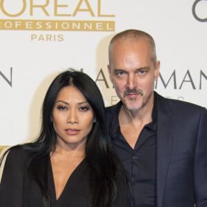 Anggun et son compagnon Christian Kretschmar - Couture Ball by Langman Events" Closing Fashion week en Présence de Madame A. Laffont aux platines au Mona Bismarck American Center à Paris , le 26 janvier 2018. © Pierre Perusseau/Bestimage