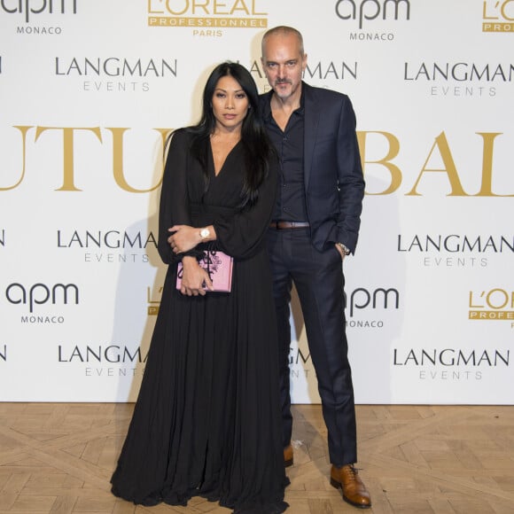 Anggun et son compagnon Christian Kretschmar - Couture Ball by Langman Events" Closing Fashion week en Présence de Madame A. Laffont aux platines au Mona Bismarck American Center à Paris , le 26 janvier 2018. © Pierre Perusseau/Bestimage