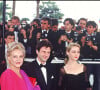 Le couple était resté onze ans ensemble et avait fait plusieurs apparitions sur la Croisette.
Claudine Auger, Jeanne Moreau, Daniel Auteuil et Emmanuelle Béart lors du Festival de Cannes